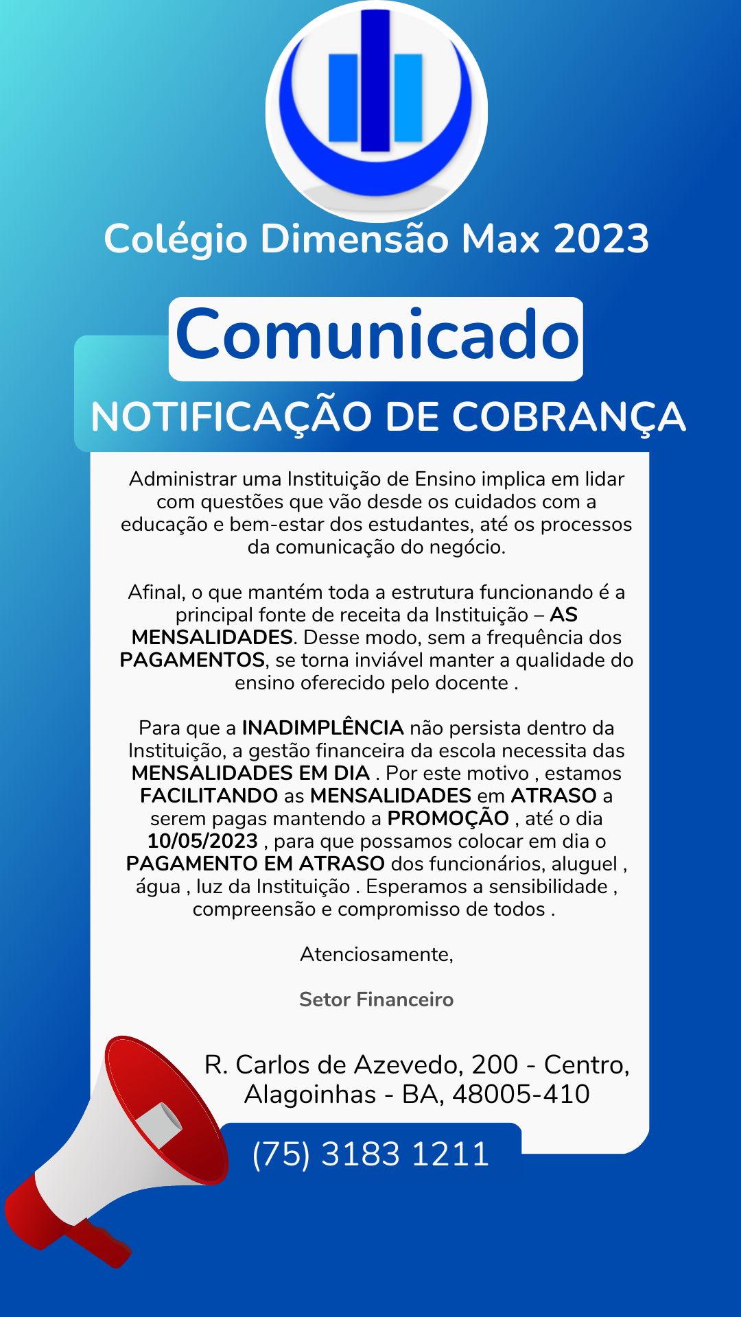 Aviso Importante – Escola Magnante